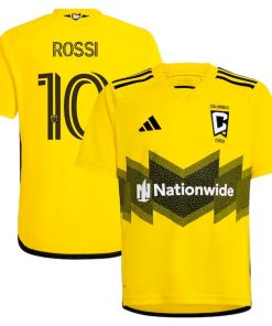 Diego Rossi Columbus Crew adidas Youth 2024 The Home Kit Replica Player Jersey - Yellow