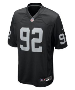Alternative view of JJ Pegues Las Vegas Raiders Nike Team Game Jersey -  Black