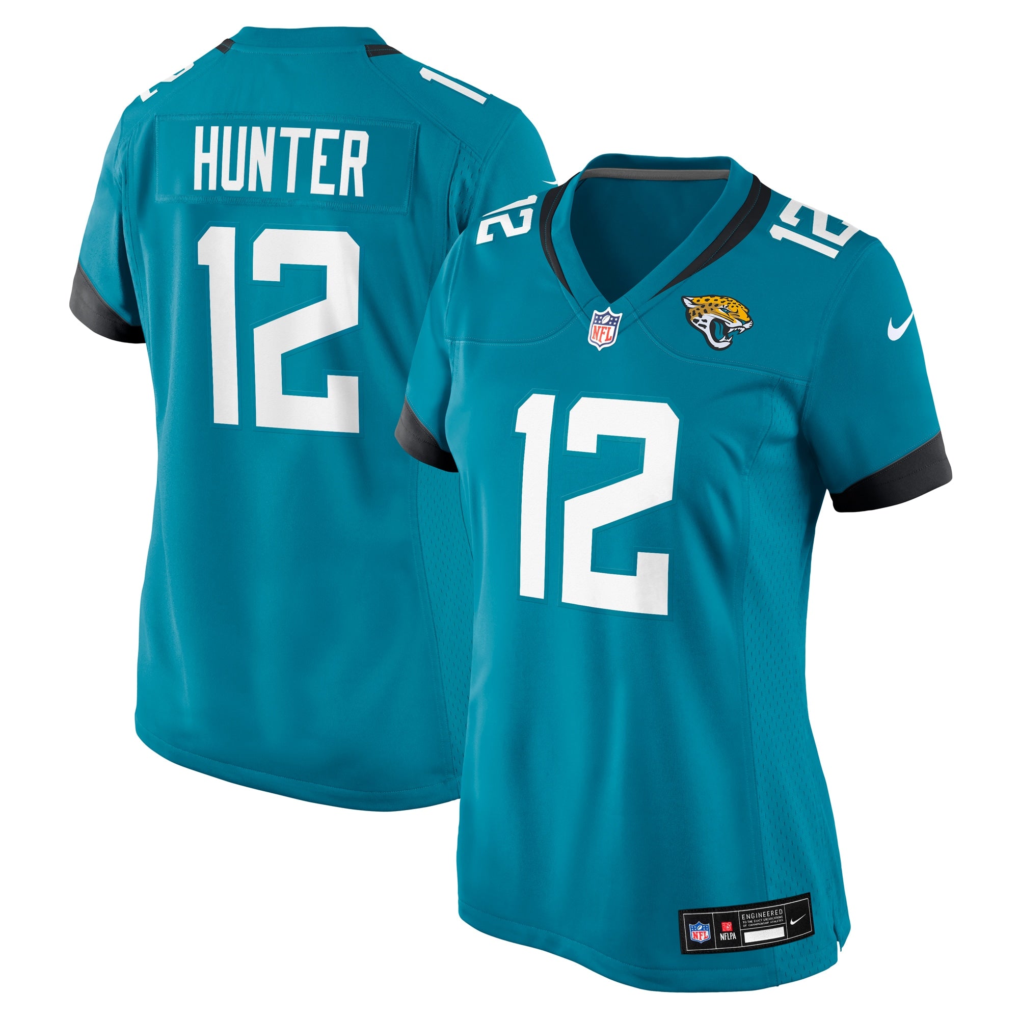 Travis Hunter Jacksonville Jaguars Nike Women's Game Jersey - White/Teal/Black - Image 7