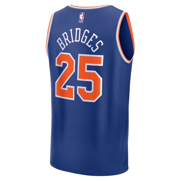 Mikal Bridges New York Knicks Youth Fast Break Replica Player Jersey - Blue - Icon Edition - Image 3