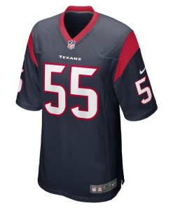 Alternative view of Jerry Hughes Houston Texans Nike Game Player Jersey - Navy