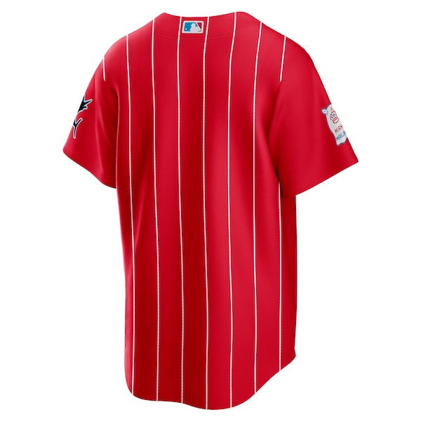 Miami Marlins Nike City Connect Replica Jersey - Red - Image 3