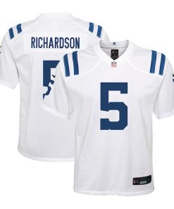 Alternative view of Anthony Richardson Indianapolis Colts Nike Youth Player Game Jersey - White