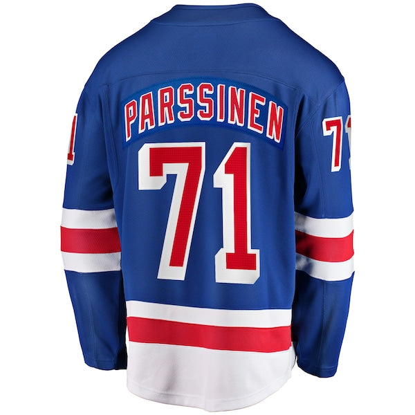 Juuso Parssinen New York Rangers Home Breakaway Jersey - Blue - Image 3