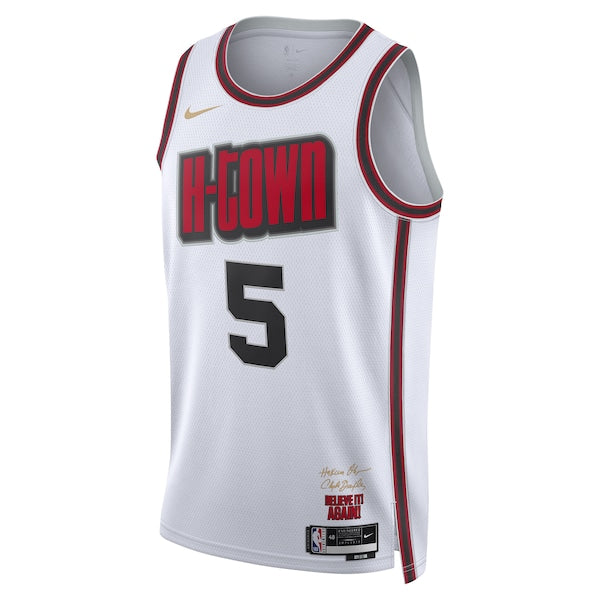 Fred VanVleet Houston Rockets Nike Unisex 2024/25 Swingman Player Jersey - City Edition - White - Image 3