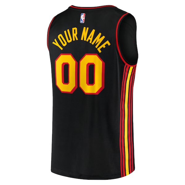Atlanta Hawks Youth Custom Fast Break Replica Jersey Black - Statement Edition - Image 3