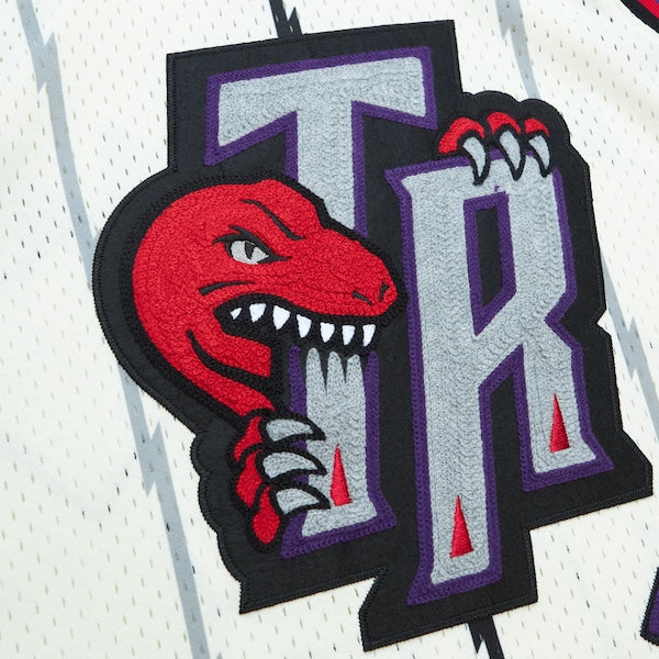 Vince Carter Toronto Raptors Chainstitch Swingman Jersey - Cream - Image 4