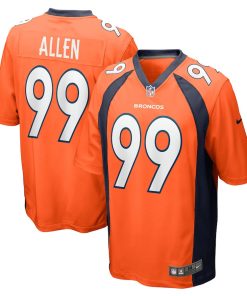 Zach Allen Denver Broncos Nike Game Player Jersey - Orange