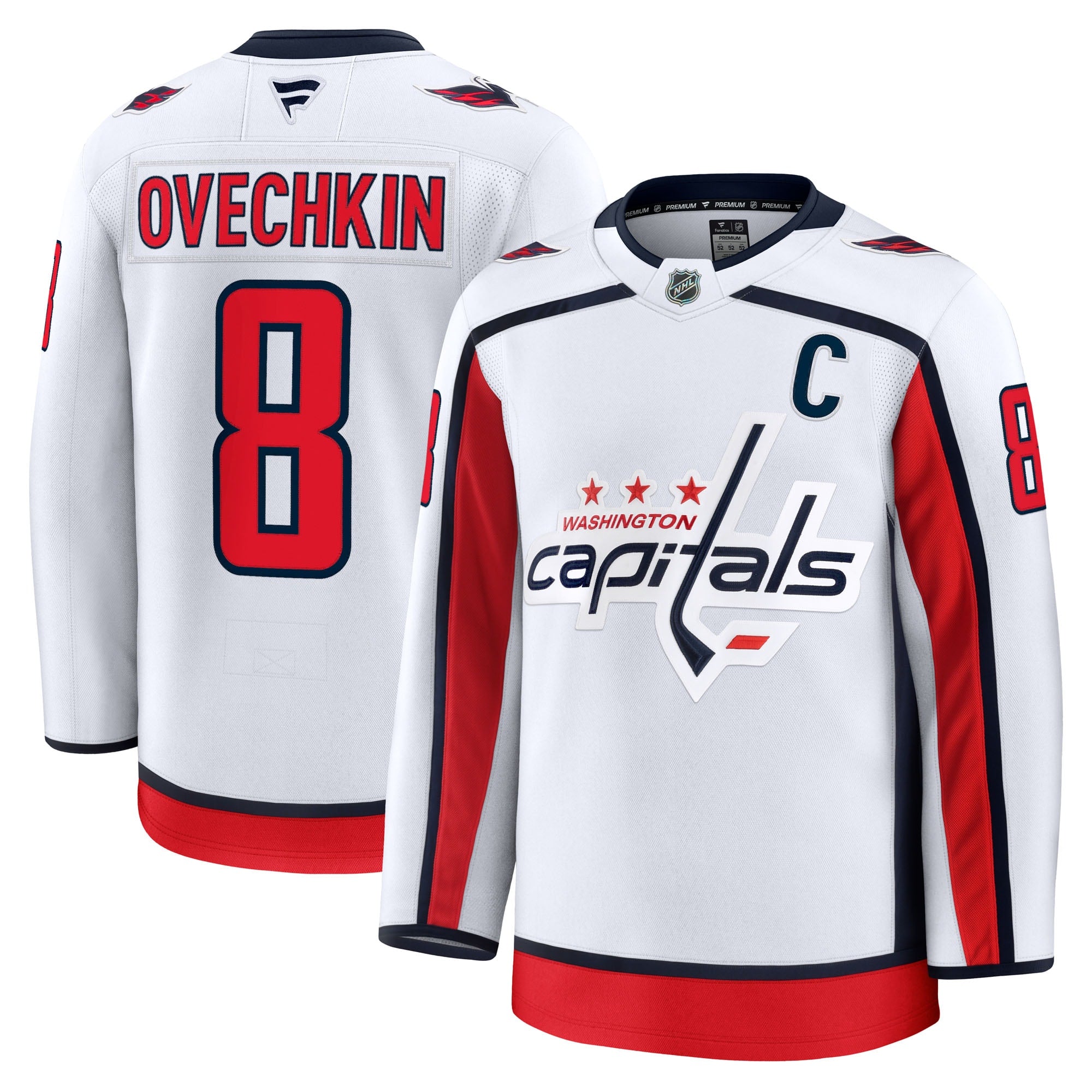 Alexander Ovechkin Washington Capitals Alternate 50th Anniversary Premium Jersey - Black/White/Red - Image 7