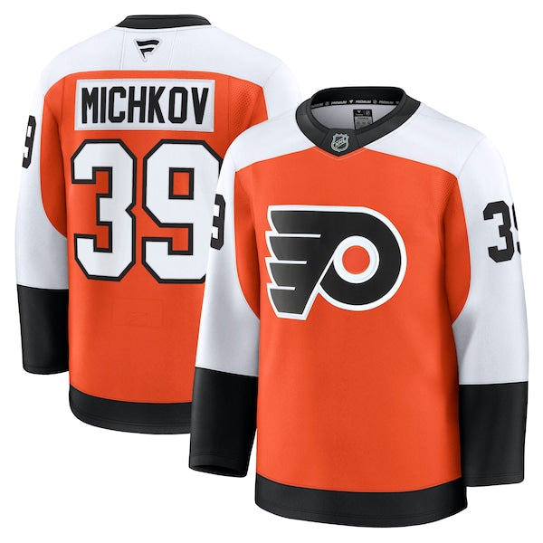 Matvei Michkov Philadelphia Flyers Home Premium Jersey - Orange/Black