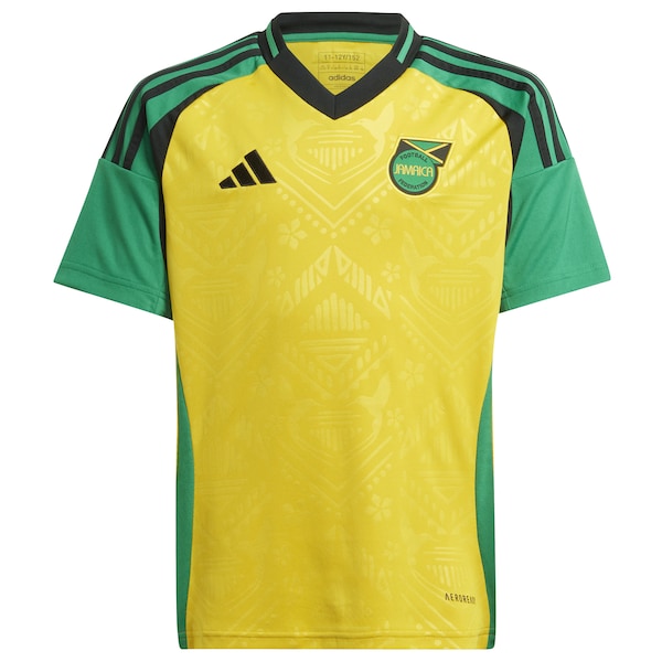 Jamaica National Team adidas Youth 2024 Home Replica Jersey - Yellow/Black - Image 3