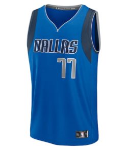 Alternative view of Luka Don?i? Dallas Mavericks  Youth Fast Break Replica Player Jersey - Icon Edition - Blue