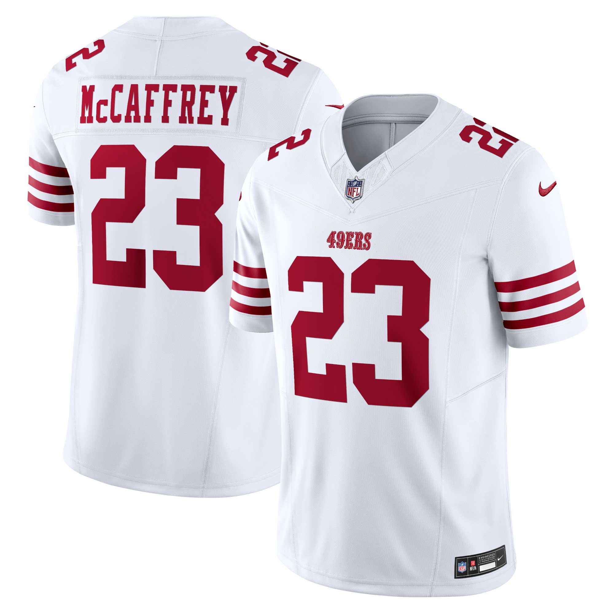 Christian McCaffrey San Francisco 49ers Nike Vapor F.U.S.E. Limited Jersey - Scarlet/White - Image 5