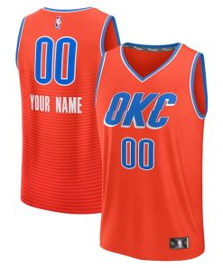 Oklahoma City Thunder  Fast Break Custom Jersey - Statement Edition - Orange
