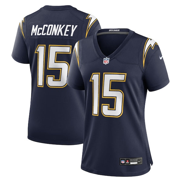 Ladd McConkey Los Angeles Chargers Nike Women's Alternate Super Chargers Game Jersey - Navy/Powder Blue/Gold - Image 2