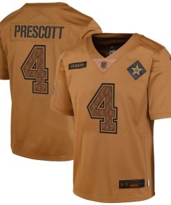 Dak Prescott Dallas Cowboys Nike Youth 2023 Salute To Service Limited Jersey - Brown