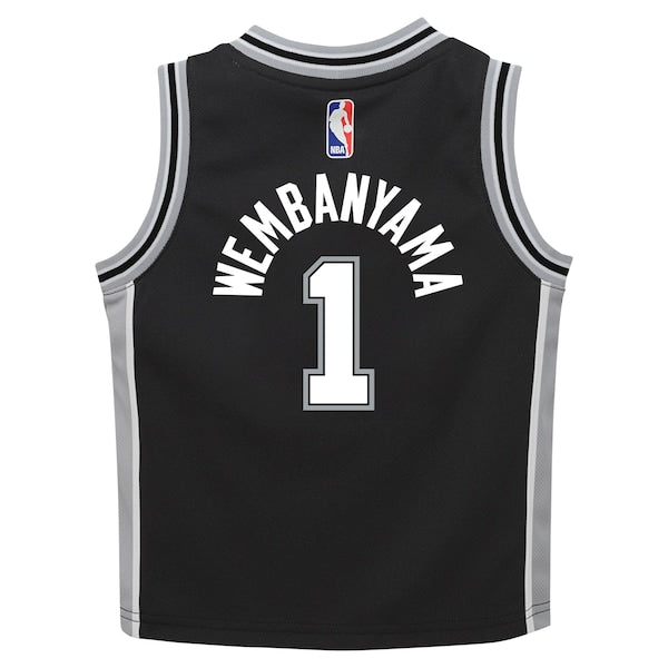 Victor Wembanyama San Antonio Spurs Nike Preschool Swingman Player Jersey - Icon Edition - Black - Image 3