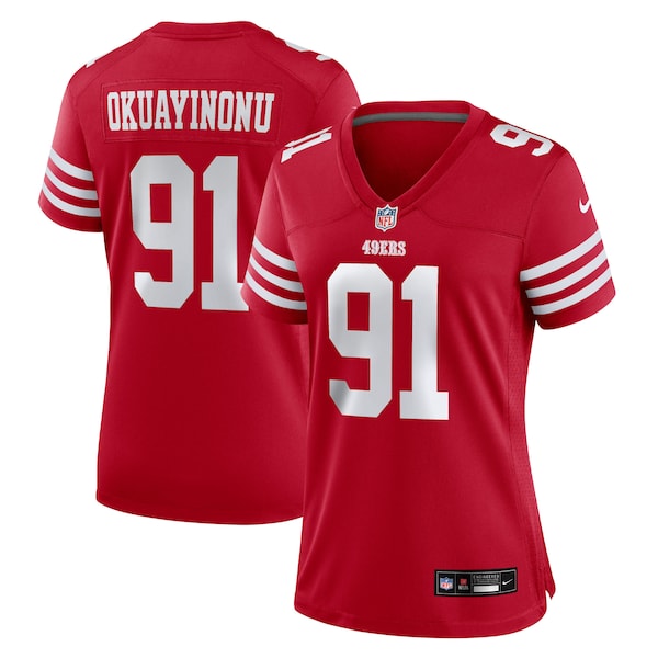 Sam Okuayinonu San Francisco 49ers Nike Women's Team Game Jersey - Scarlet