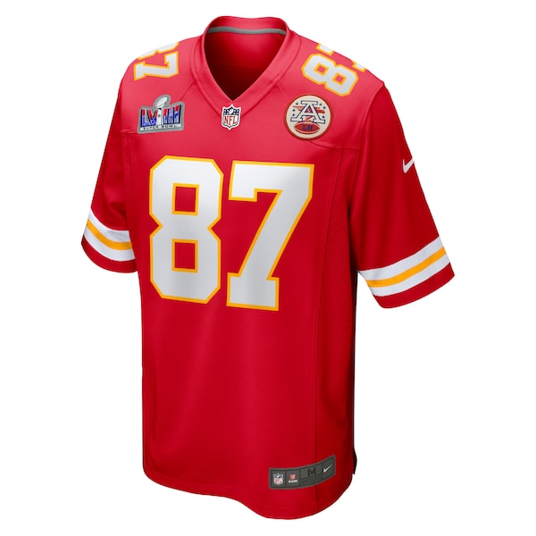 Travis Kelce Kansas City Chiefs Nike Super Bowl LVIII Game Jersey - Red - Image 2