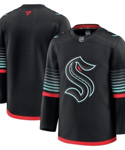 Alternative view of Seattle Kraken  Alternate Premium Jersey - Black/White/Navy
