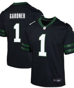 Ahmad Sauce Gardner New York Jets Nike Youth Alternate Game Jersey - Legacy Black/Green/White