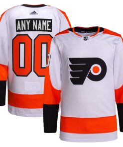 Philadelphia Flyers adidas  Away  Primegreen Authentic Custom Jersey - White