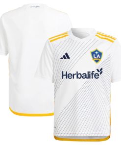 LA Galaxy adidas Youth 2024 Angeleno Kit Replica Jersey - White