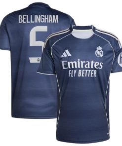 Jude Bellingham Los Merengues adidas 2025/26 Away Replica Player Jersey - Blue