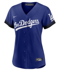 Alternative view of Cody Bellinger Los Angeles Dodgers Nike Women's City Connect Replica Player Jersey - Royal
