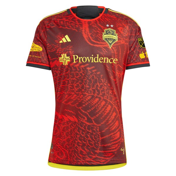 Cristian Roldan Seattle Sounders FC adidas 2024 The Bruce Lee Kit Authentic Jersey - Red - Image 2