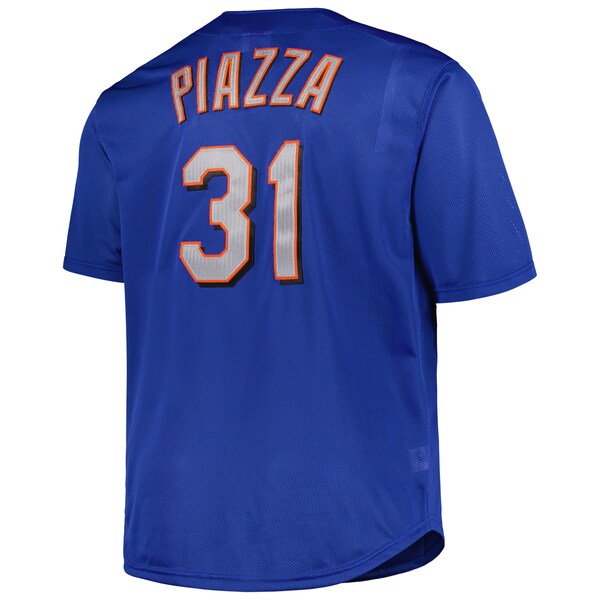 Mike Piazza New York Mets Big & Tall Cooperstown Collection Mesh Batting Practice Jersey - Royal/Orange - Image 4