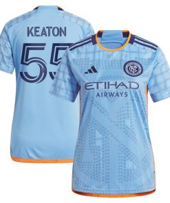 Keaton Parks New York City FC adidas Women's 2024 The Interboro Kit Replica Jersey - Light Blue