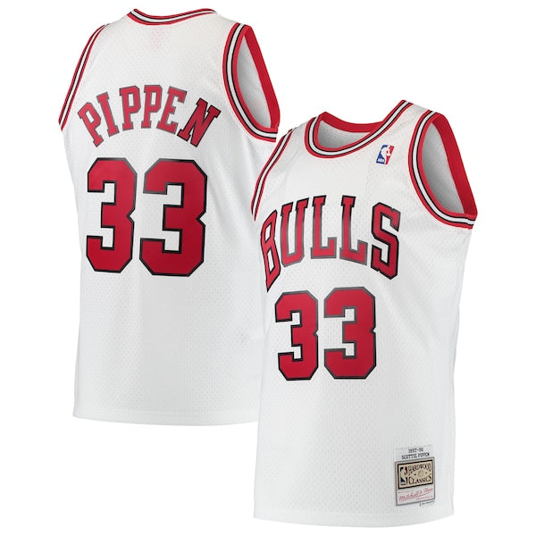 Scottie Pippen Chicago Bulls Hardwood Classics Swingman Jersey - White/Black - Image 2