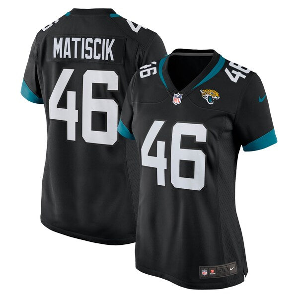 Ross Matiscik Jacksonville Jaguars Nike Women's Game Jersey - Black/Teal - Image 2