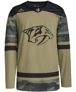 Alternative view of Nashville Predators adidas Military Appreciation Team Authentic Custom Practice Jersey - Camo