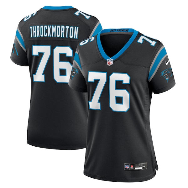 Calvin Throckmorton Carolina Panthers Nike Women's Team Game Jersey - Black