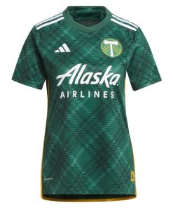 Alternative view of Diego Chara Portland Timbers adidas Women's 2024 Portland Plaid Kit Replica Jersey - Green