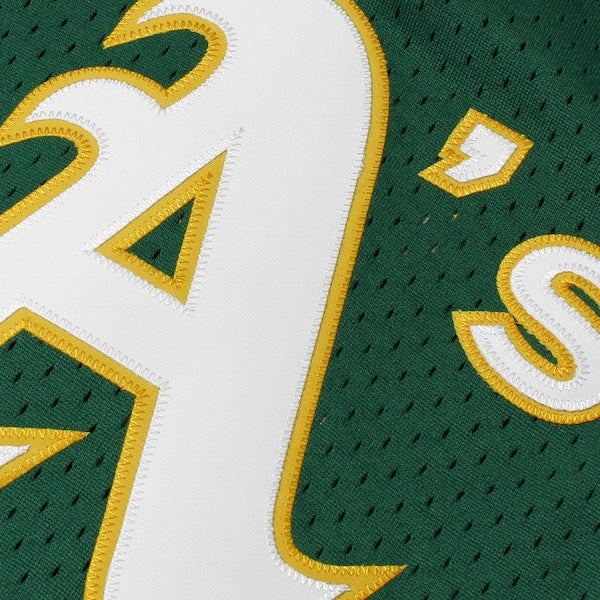 Rickey Henderson Oakland Athletics 1991 Cooperstown Mesh Batting Practice Jersey - Green - Image 5