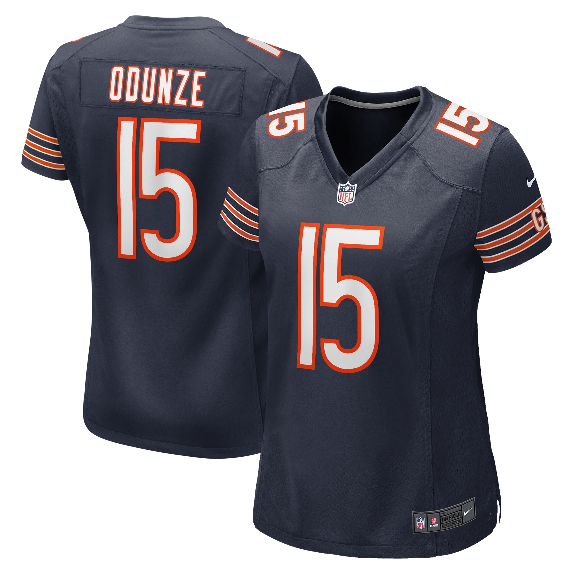 Rome Odunze Chicago Bears Nike Women's Alternate Game Jersey - Orange/Navy - Image 3