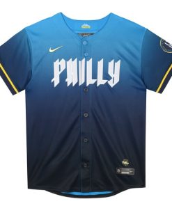 Alternative view of Philadelphia Phillies Nike Preschool City Connect Jersey - Blue