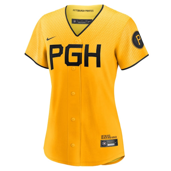 Roberto Clemente Pittsburgh Pirates Nike Women's 2023 City Connect Replica Player Jersey - Gold - Image 2