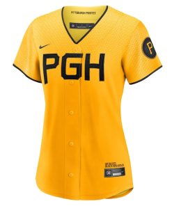 Alternative view of Ke'Bryan Hayes Pittsburgh Pirates Nike Women's 2023 City Connect Replica Player Jersey - Gold