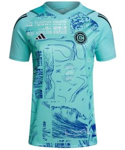 Alternative view of Chicago Fire adidas Women's 2024 One Planet Replica Jersey - Green