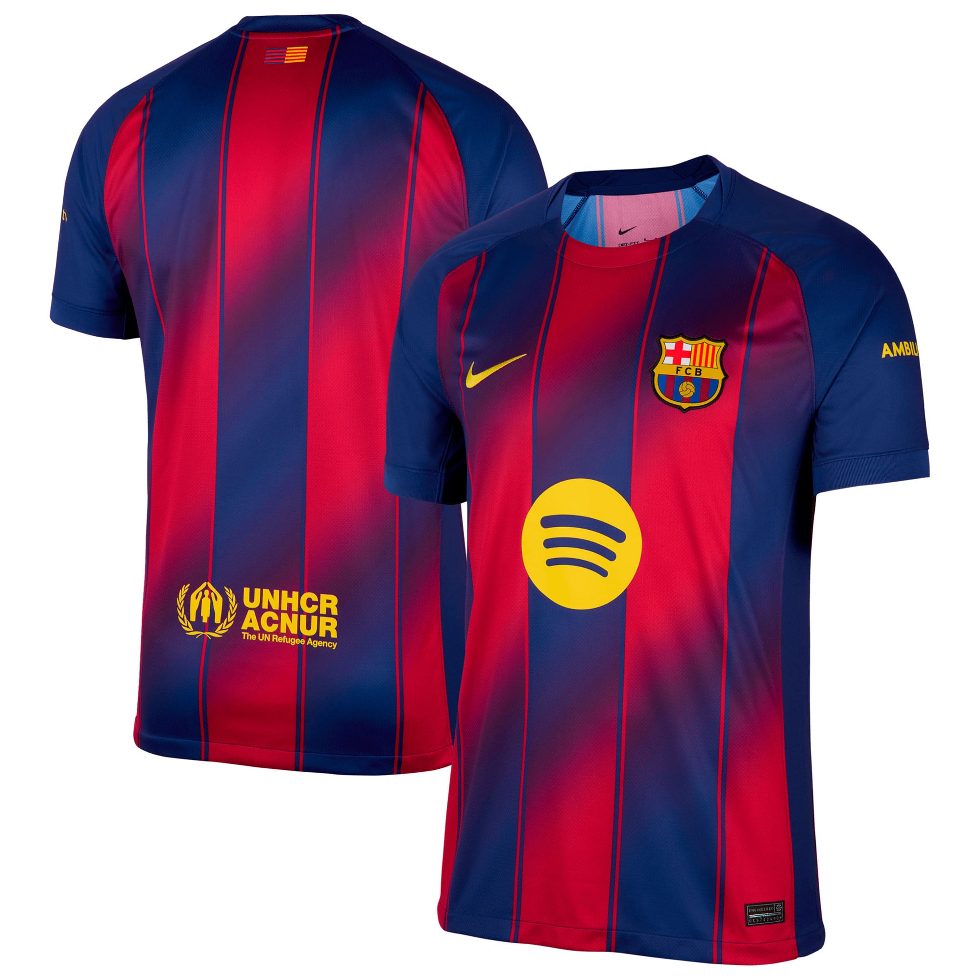 Barcelona Nike 2025/26 Away Stadium Replica Jersey - Gold/Navy - Image 11