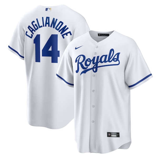 Jac Caglianone Kansas City Royals Nike Home Replica Jersey - White/Royal - Image 2