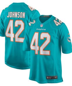 Alexander Johnson Miami Dolphins Nike  Game Jersey -  Aqua
