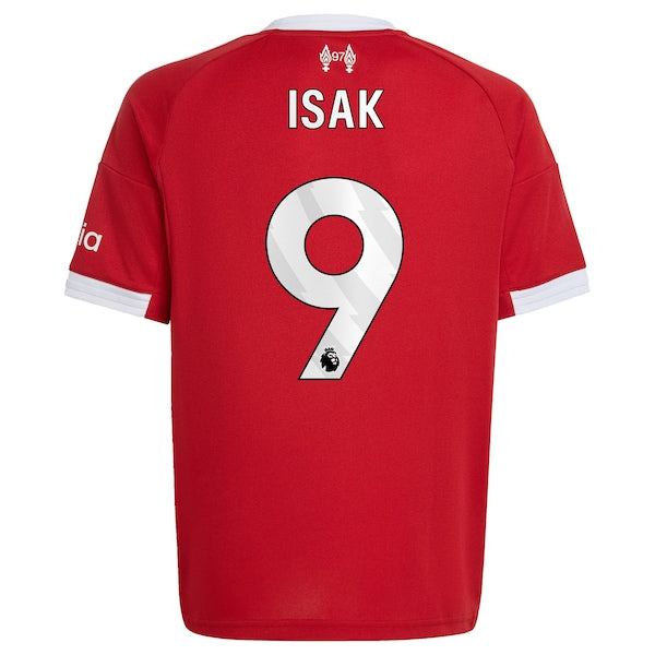 Alexander Isak Liverpool adidas Youth 2025/26 Home Replica Player Jersey - Red/Green - Image 4