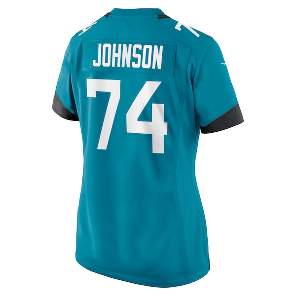 Fred Johnson Jacksonville Jaguars Nike Women's Team Game Jersey - Teal - Image 2