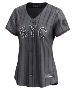 Alternative view of Pete Alonso New York Mets Nike Women's 2024 City Connect Limited Player Jersey - Graphite