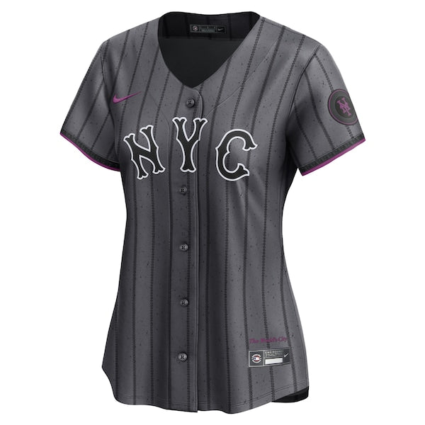 Francisco Lindor New York Mets Nike Women's 2024 City Connect Limited Player Jersey - Graphite - Image 2